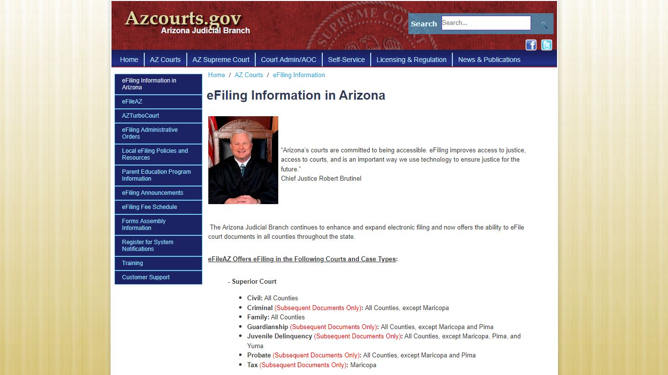 eFiling Information in Arizona - Arizona Judicial Branch